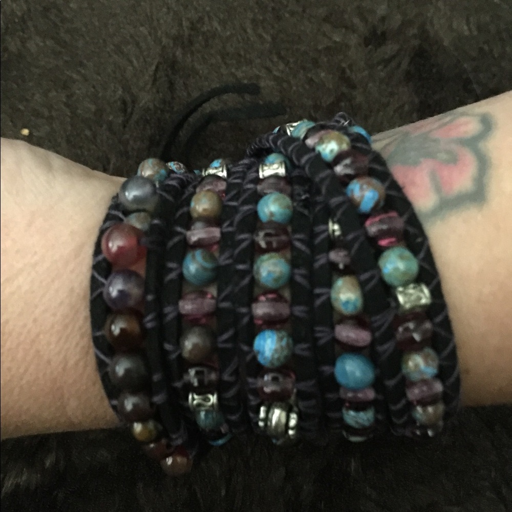 5-WRAP HANDMADE GENUINE LEATHER BRACELET
